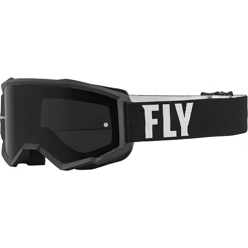 Fly Racing Focus Sand 2022 мотоочки, черно-белый, черная тонированная линза