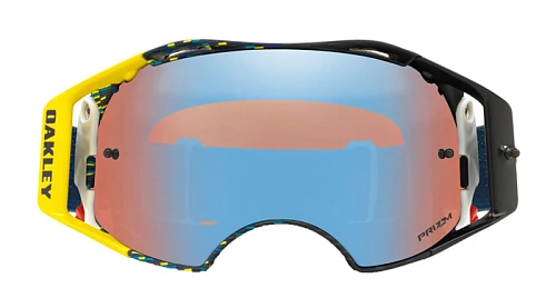Oakley Crossbril Airbrake Equalizer Blue Yellow мотоочки, сине-оранжевая линза