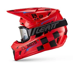 Leatt Kit Moto 7.5 V27 Red шлем кроссовый + Velocity 4.5 мотоочки, красный