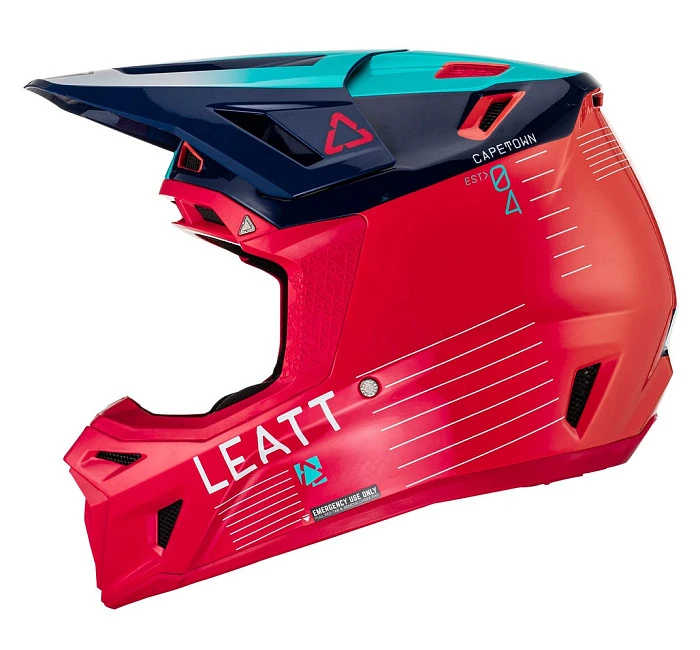 Leatt Kit Moto 8.5 V23 Red шлем кроссовый + Velocity 5.5 мотоочки, красный