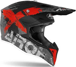 Airoh Wraap Smile Red Matt шлем внедорожный, красно-черный