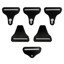 Leatt C-Frame Carbon Bucle Kit застежки к наколенникам, черный