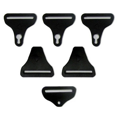 Leatt C-Frame Carbon Bucle Kit застежки к наколенникам, черный