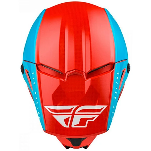 Fly Racing Kinetic Straight Edge шлем кроссовый детский, красно-бело-синий