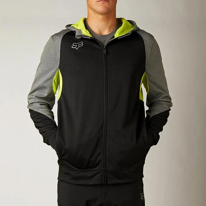 Fox Terrain Zip Fleece толстовка, черно-серый