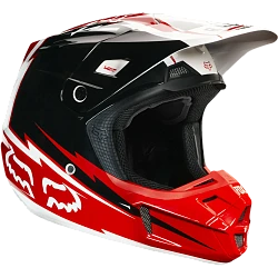 Fox Racing V2 Giant шлем кроссовый, черно-красно-белый