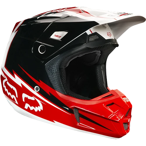 Fox Racing V2 Giant шлем кроссовый, черно-красно-белый