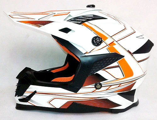 Ataki SC-16 Rift шлем кроссовый, бело-оранжевый