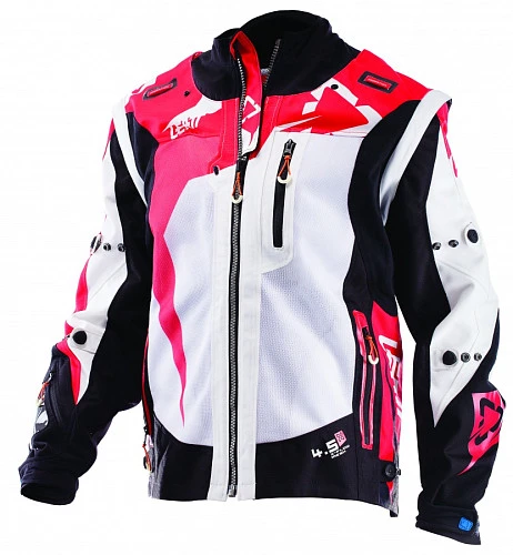 Leatt GPX 4.5 X-Flow мотокуртка эндуро, бело-черно-красный