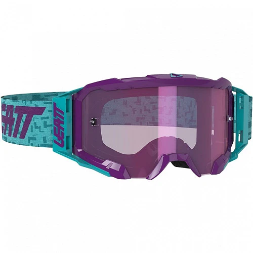 Leatt Velocity 5.5 Iriz Aqua / Purple 78% мотоочки, двойная линза
