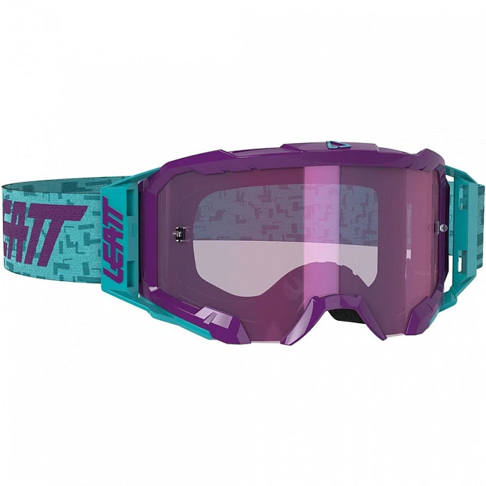 Leatt Velocity 5.5 Iriz Aqua / Purple 78% мотоочки, двойная линза