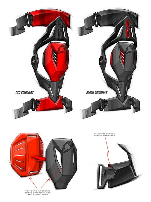 EVS Web Pro Knee Brace наколенники, черно-красный