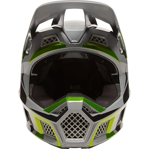 Fox Racing V3 RS 2022 Mirer Flow Yellow шлем кроссовый
