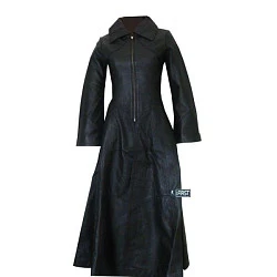 First L802 Плащ женский кожаный на молнии