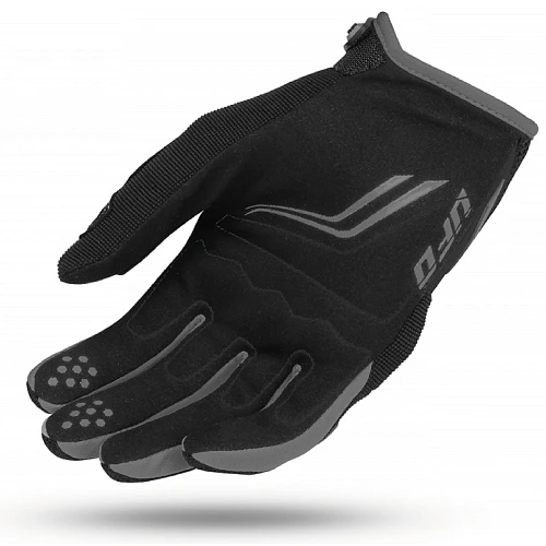 UFO Carbon Black/Gray мотоперчатки с защитой, черно-серый