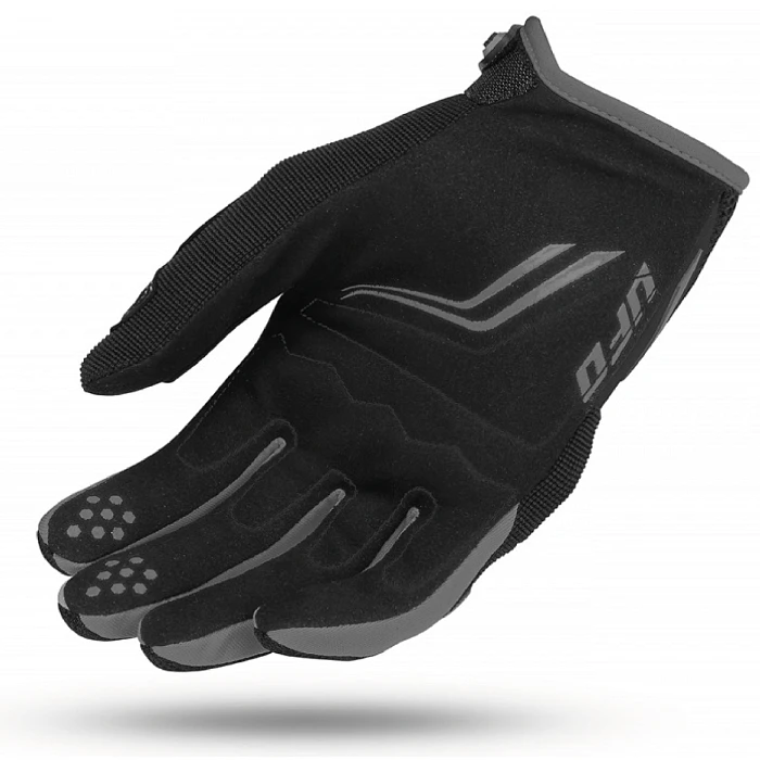 UFO Carbon Black/Gray мотоперчатки с защитой, черно-серый