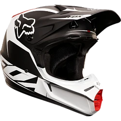 Fox Racing V3 Fathom Matte шлем кроссовый, черно-белый