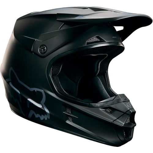 Fox Racing V1 Matte 2018 шлем кроссовый, черный матовый