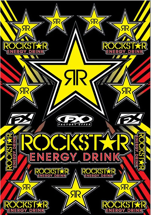 Factory Effex Rockstar Energy набор наклеек (размер A2)