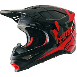 Alpinestars Supertech M8 Echo Black/Gray/Red Fluo Matte Glossy шлем кроссовый