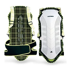 Acerbis 6 секций защита спины, черно-зеленый