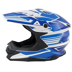 Ataki JK801A Legacy шлем кроссовый, сине-белый