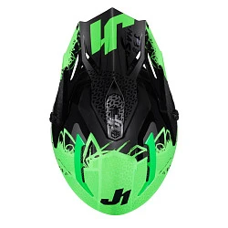 Just1 J38 Mask шлем кроссовый, зелено-серо-черный