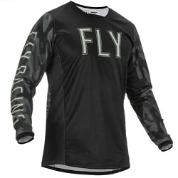 Fly Racing Kinetic SE Tactic джерси, черно-серый камуфляж