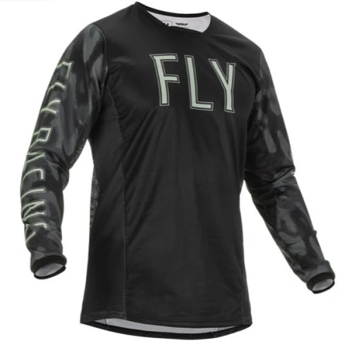 Fly Racing Kinetic SE Tactic джерси, черно-серый камуфляж