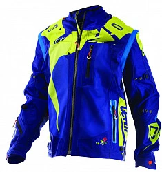Leatt GPX 4.5 X-Flow мотокуртка эндуро, сине-желтый