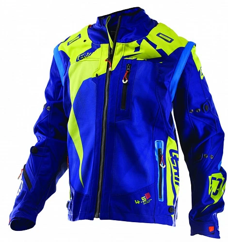 Leatt GPX 4.5 X-Flow мотокуртка эндуро, сине-желтый