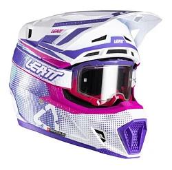 Leatt Kit Moto 7.5 V26 Purple шлем кроссовый + Velocity 4.5 мотоочки