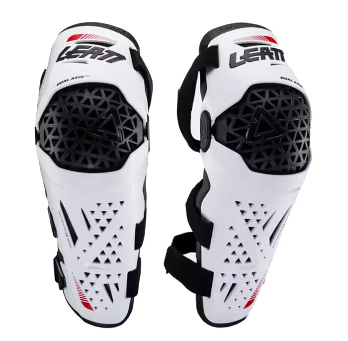 Leatt Dual Axis Pro White шарнирные наколенники, белый