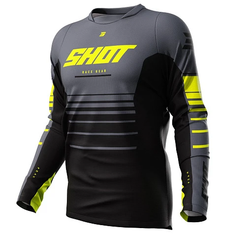 Shot Devo Peak Neon Yellow джерси, черно-желтый