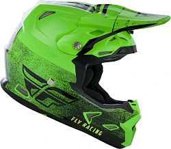 Fly Racing Toxin MIPS Embargo шлем кроссовый, зелено-черный
