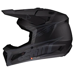 Leatt Kit Moto 3.5 V25 Stealth шлем кроссовый + Vizion 3.5 мотоочки