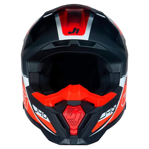 Just1 J40 Flash Red White Black шлем кроссовый, красно-бело-черный