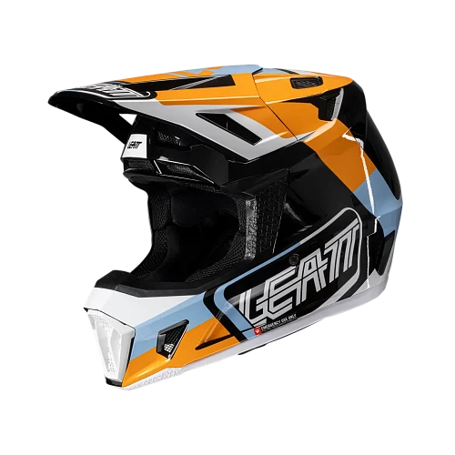 Leatt Kit Moto 7.5 V25 Orange шлем кроссовый + Velocity 4.5