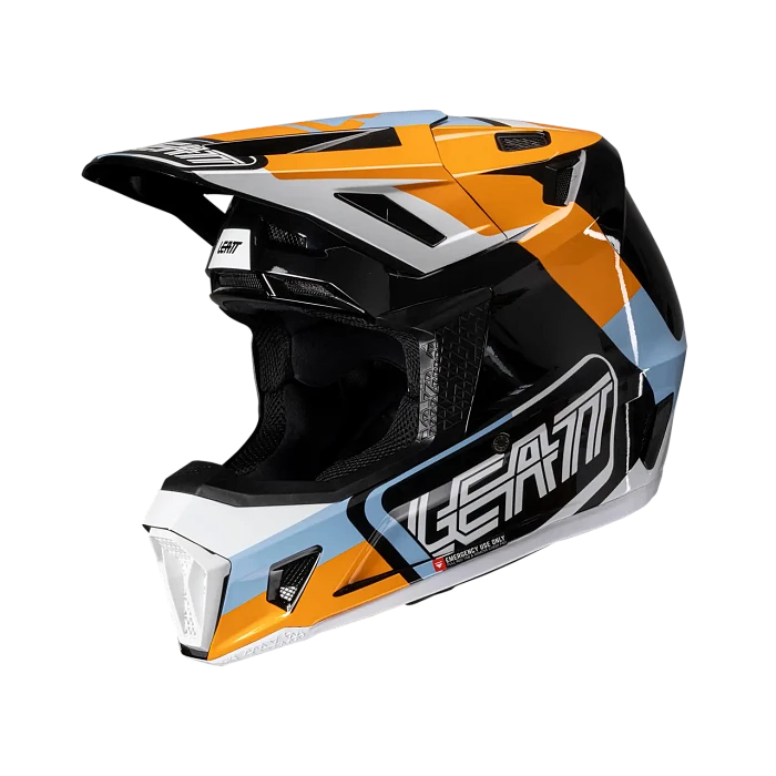 Leatt Kit Moto 7.5 V25 Orange шлем кроссовый + Velocity 4.5 мотоочки, оранжевый