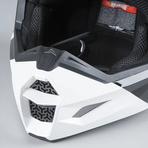 Fly Racing Kinetic K220 2020 шлем кроссовый, бело-серо-черный