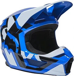 Fox Racing V1 Lux 2022 Blue шлем кроссовый