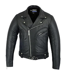 First M784 Косуха кожаная с плетением и бахромой