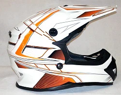 Ataki SC-15 Rift шлем кроссовый детский, бело-оранжевый