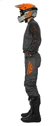 Fly Racing F-16 2021 комплект подростковый, серо-оранжевый