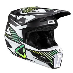 Leatt Kit Moto 3.5 Jr V26 Storm Teal шлем подростковый + Vizion 2.5s мотоочки