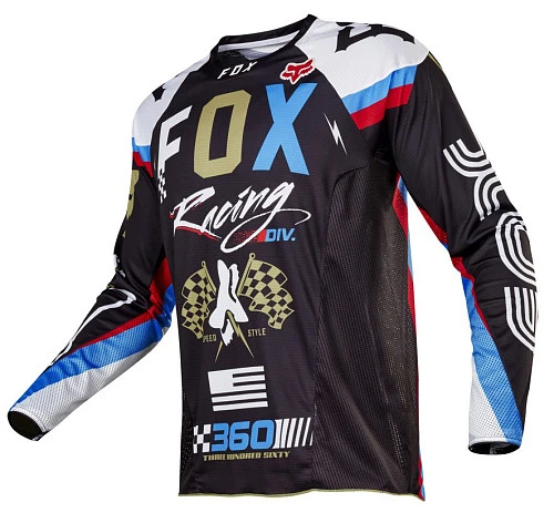 Fox Racing 360 Rohr 2017 джерси, черно-красно-белый