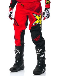 Fly Racing Kinetic Rockstar 2017 мотоштаны, красно-черный