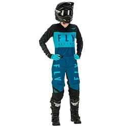 Fly Racing F-16 2022 комплект женский, черно-сине-голубой