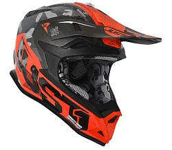 Just1 J32 SWAT Camo Orange Fluo шлем кроссовый, оранжево-черный