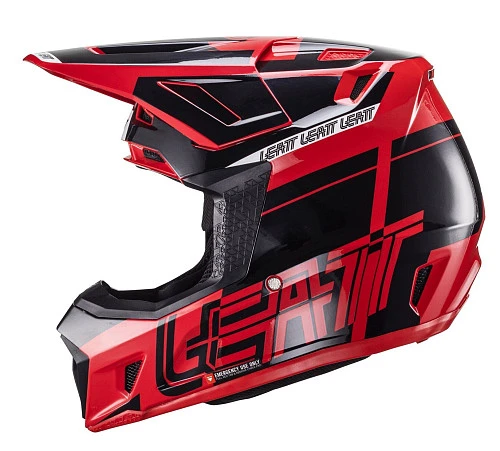 Leatt Kit Moto 7.5 V24 Red шлем кроссовый + Velocity 4.5 мотоочки